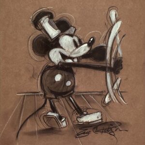 Steamboat Willie - Hand-signed Mickey Mouse lithograph by Eric Robison