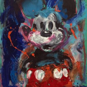 Look Left, Look Right - Hand-signed Mickey Mouse lithograph by Eric Robison
