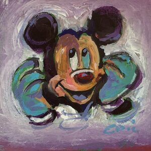 Thinker Mouse - Hand-signed Mickey Mouse lithograph by Eric Robison