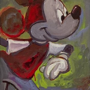 In The Game - Hand-signed Mickey Mouse lithograph by Eric Robison
