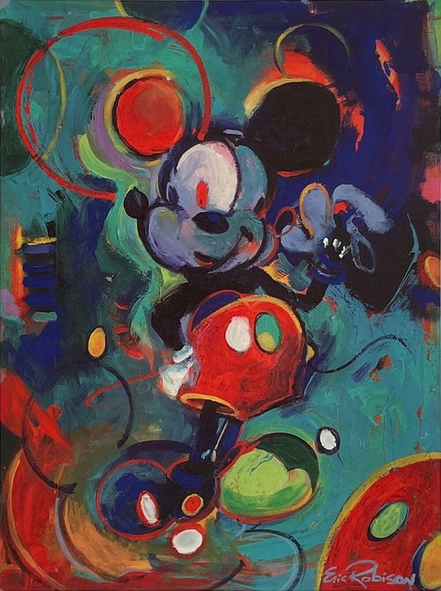 Mouse-A-Motion - Hand-signed Mickey Mouse lithograph by Eric Robison