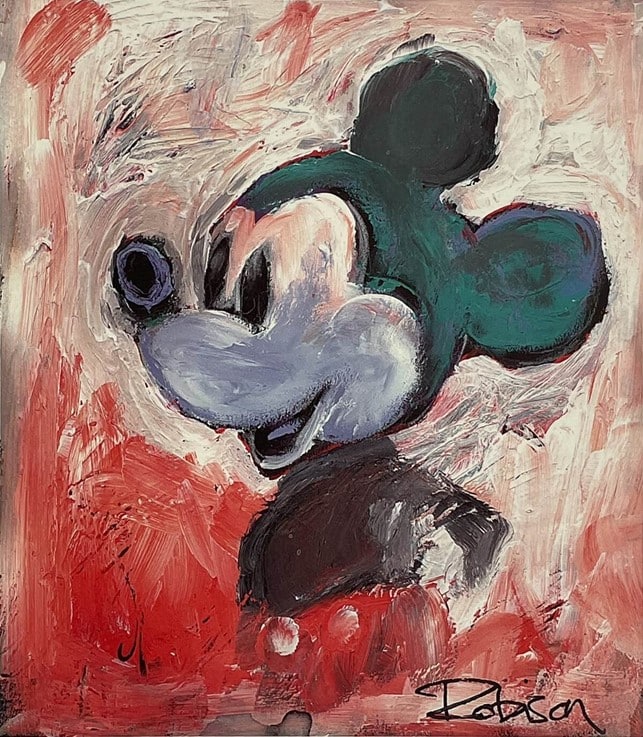 Baby Mickey - Hand-signed Mickey Mouse lithograph by Eric Robison