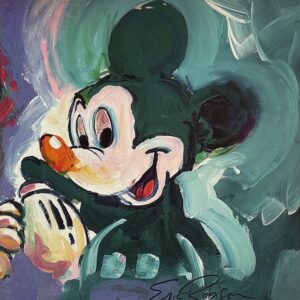 Yellow Nose Mickey - Hand-signed Mickey Mouse lithograph by Eric Robison