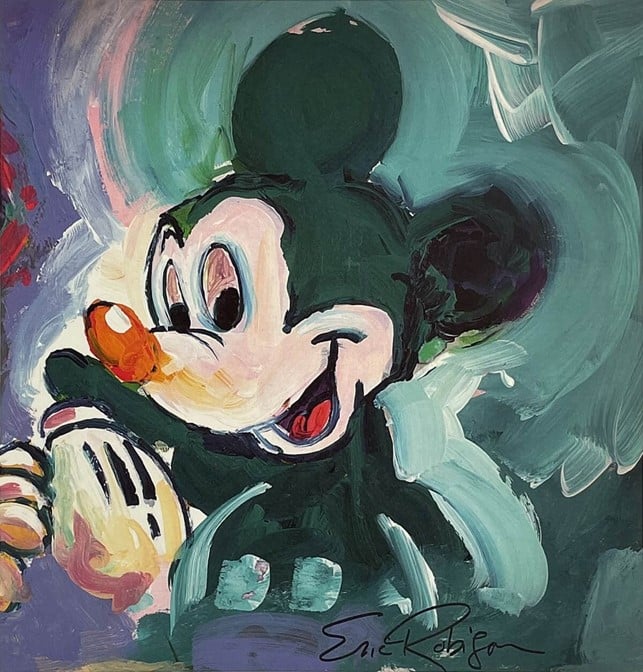 Yellow Nose Mickey - Hand-signed Mickey Mouse lithograph by Eric Robison