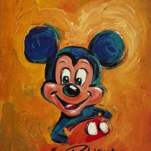 Blue Mickey - Hand-signed Mickey Mouse lithograph by Eric Robison