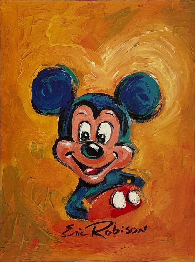 Blue Mickey - Hand-signed Mickey Mouse lithograph by Eric Robison