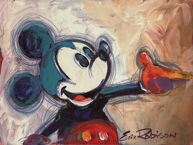 Over There - Hand-signed Mickey Mouse lithograph by Eric Robison