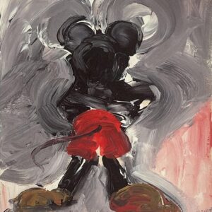 Rear View Mirror Mickey - Hand-signed Mickey Mouse lithograph by Eric Robison