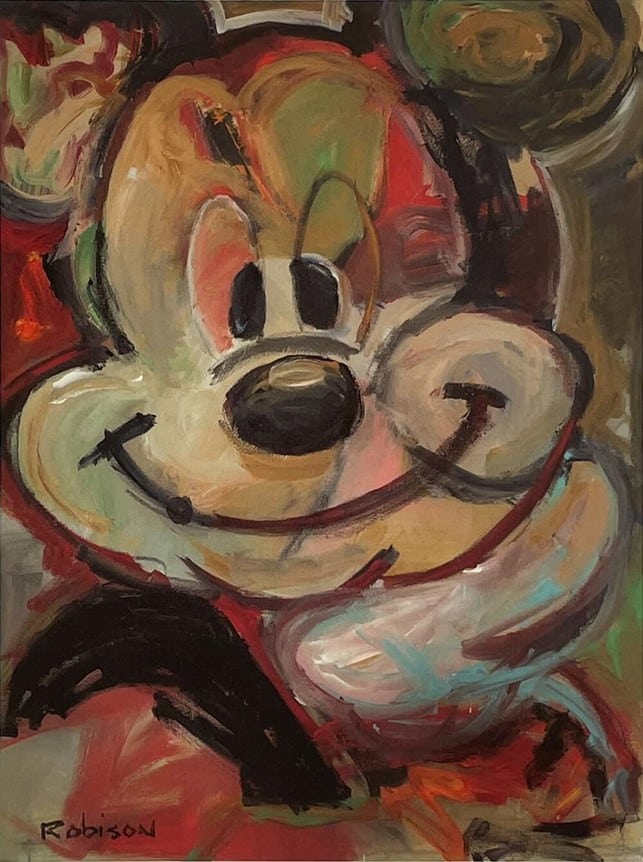 Dimples Mickey - Hand-signed Mickey Mouse lithograph by Eric Robison