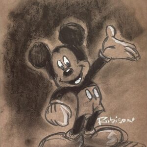 Here It Is - Sketch - Hand-signed Mickey Mouse lithograph by Eric Robison