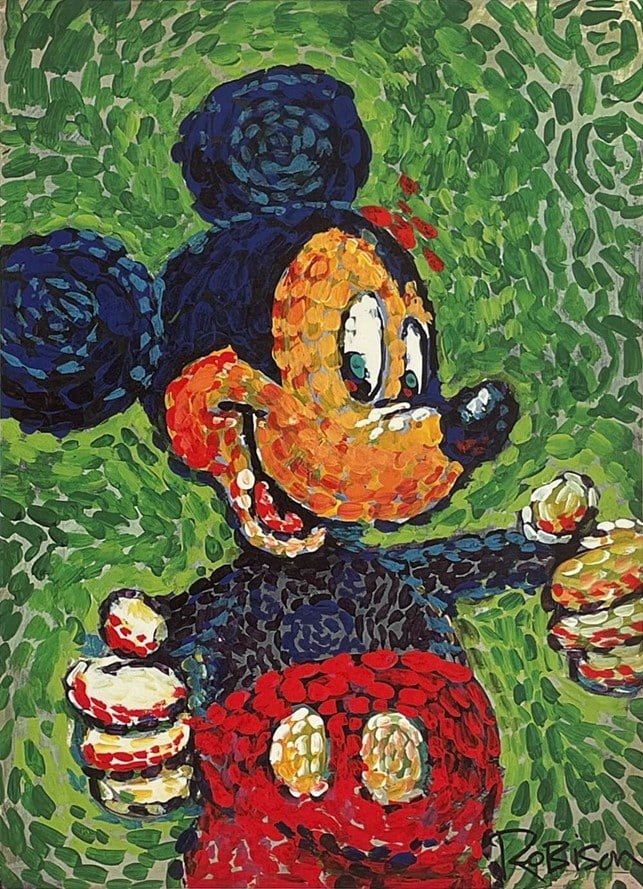 Gimme A Hug - Hand-signed Mickey Mouse lithograph by Eric Robison