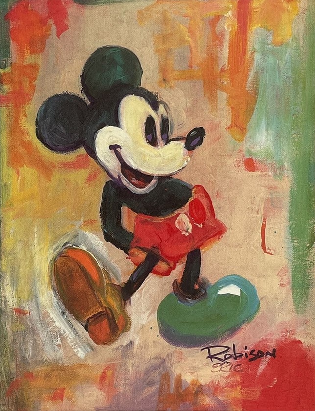 Jelly Bean Mickey - Hand-signed Mickey Mouse lithograph by Eric Robison