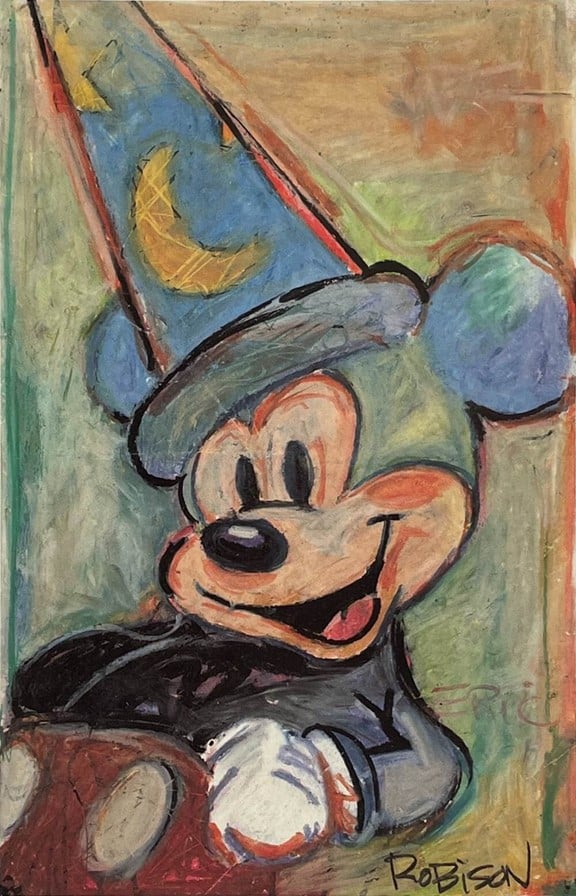 Off The Set - Hand-signed Mickey Mouse lithograph by Eric Robison