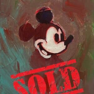 100 Mickeys lithograph: Hotel Coaster Mouse