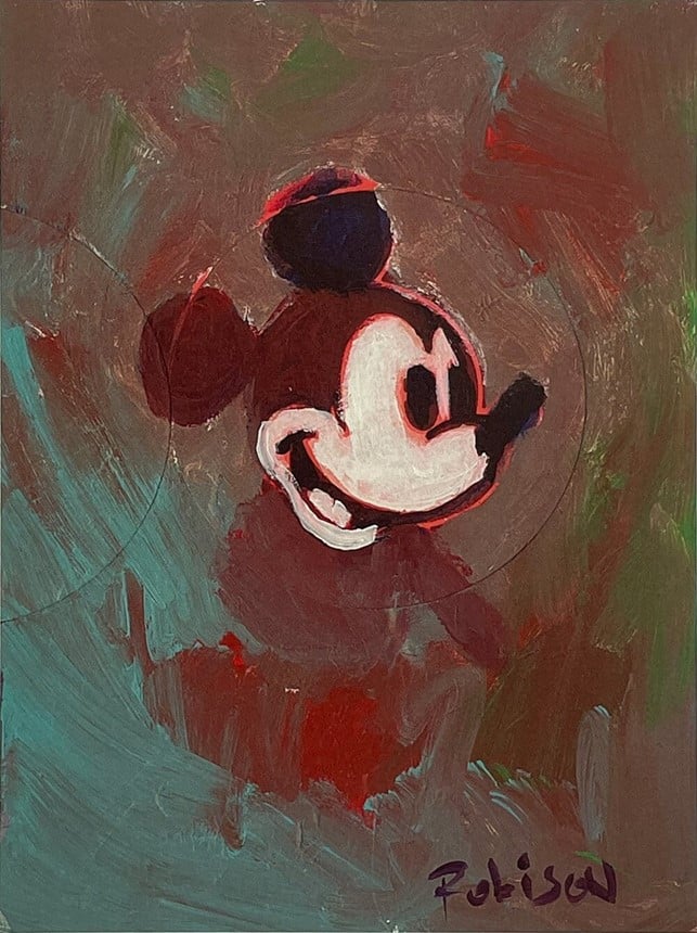 Hotel Coaster Mouse - Hand-signed Mickey Mouse lithograph by Eric Robison