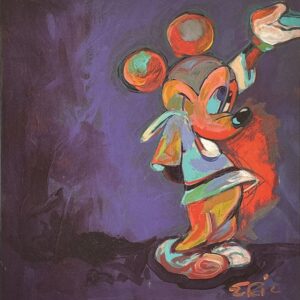 Shy Mickey - Hand-signed Mickey Mouse lithograph by Eric Robison