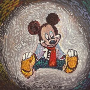 Toe Touch Mouse - Hand-signed Mickey Mouse lithograph by Eric Robison