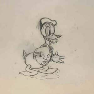 The Autograph Hound - Original Donald Duck animation drawing