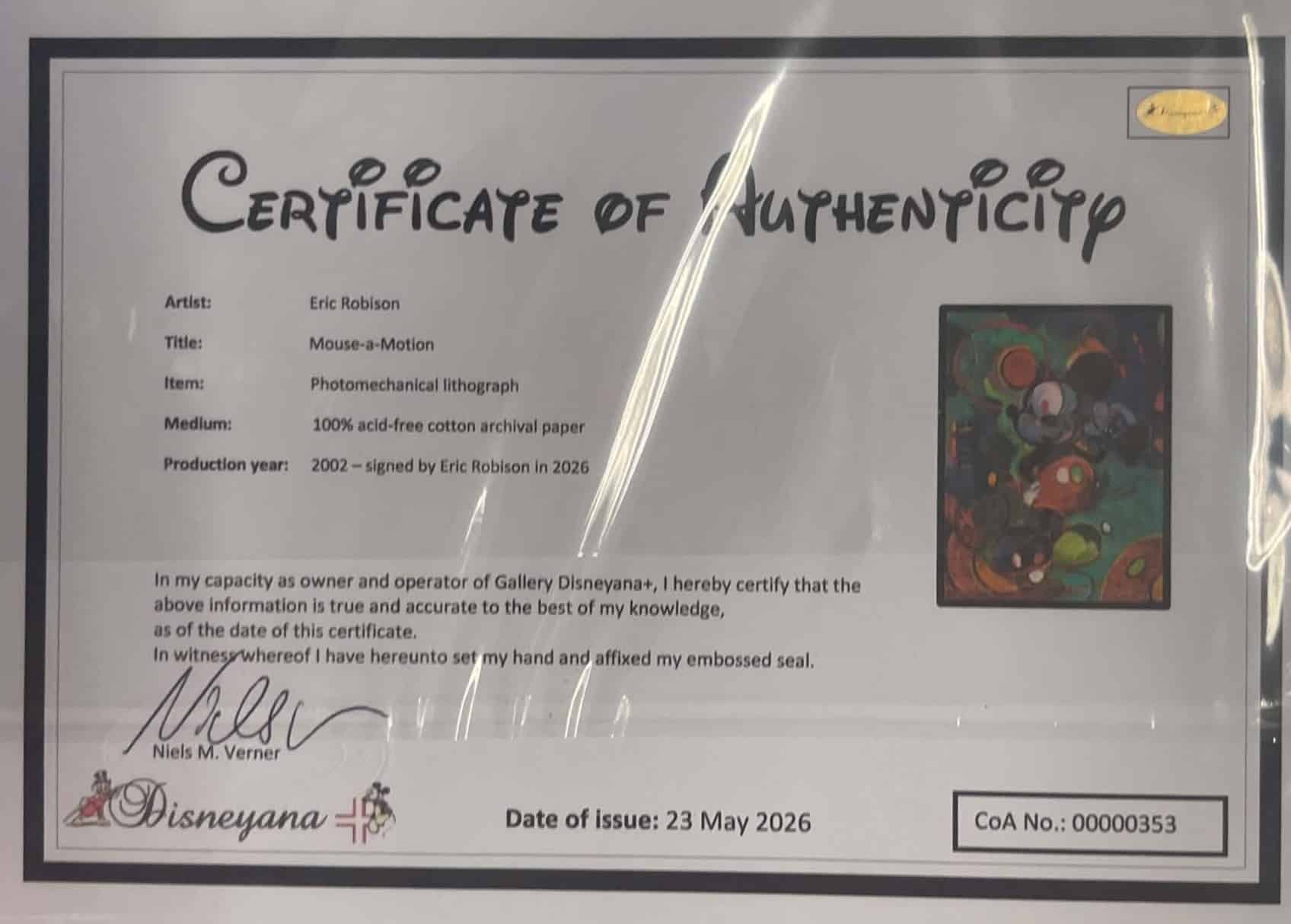 100 Mickeys lithograph: Mouse-A-Motion - Image 3