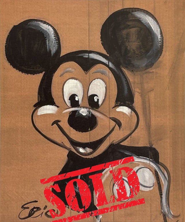 100 Mickeys lithograph: Cardboard Mouse