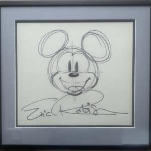 Original, hand-signed Mickey Mouse sketch by Disney artist Eric Robison